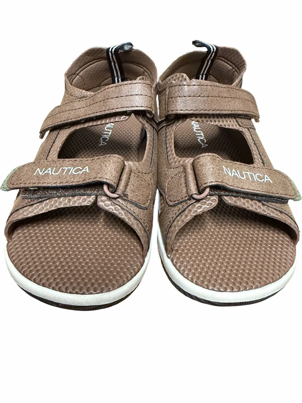 Nautica Helmy Kids Brown Sport Sandals Size 13 Hook & Loop Water Shoes